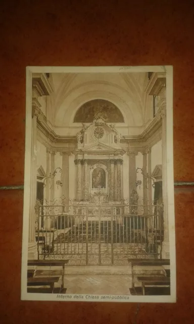Cartolina Padova Collegio Dimesse Interno Della Chiesa Semi-Pubblica Fp Vg 1945