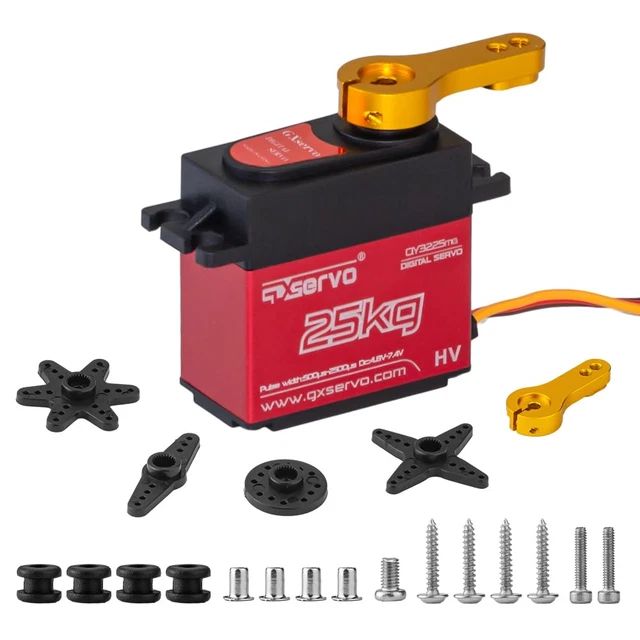RC Lenkservo 30 Kg Wasserdicht – Metallgetriebe, 25T Servoarm, Für 1/10 RC Auto & Helikopter
