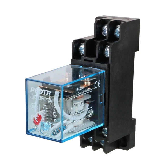 Relais DPDT 8 Broches HH52P 12V Avec Douille PYF08A - Neuf, Marque Uxcell