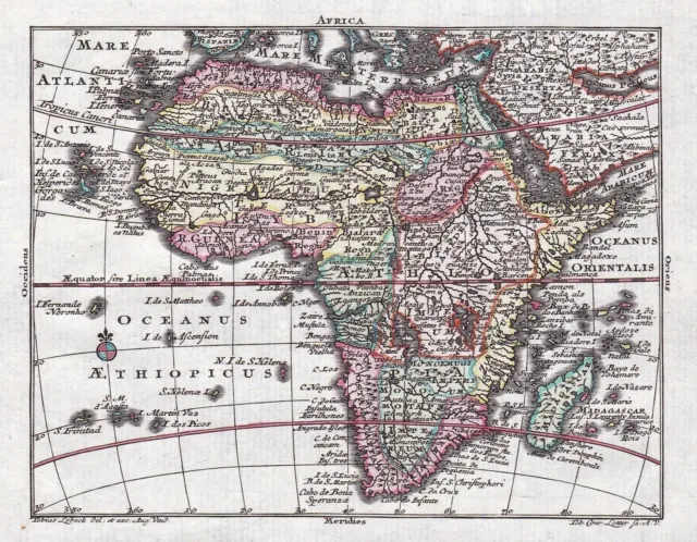 Africa Afrika Afrique continent Kontinent map Karte Lotter Lobeck engraving 1760