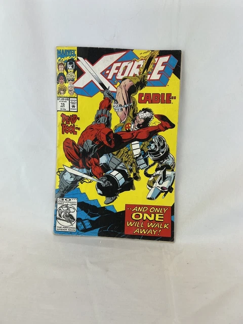 X-Force #15 Deadpool vs Cable Only One Will Walk Way 1992 Marvel Comics Vintage