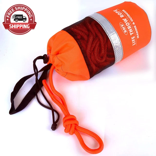 BNY Throw Bag for Water Rescue with 98Ft Reflective Throwable Floatable Rope, Fl