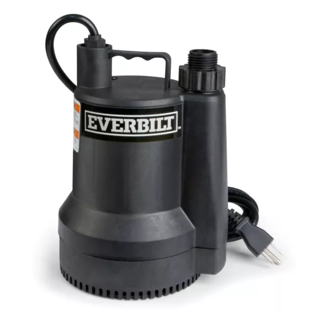 Everbilt 1/6 HP Submersible Utility Portable Pump 1680 GPH SUP54-HD