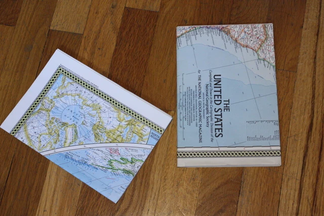 NATIONAL GEOGRAPHIC MAP THE UNITED STATES 1968 And World 1994 Lot national-geographic-map-the-united-states-1968-and-world-1994-lot
