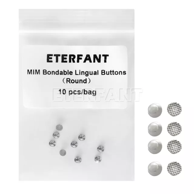 ETERFANT Integral Dental Orthodontic Lingual Buttons Bondable with Round Base