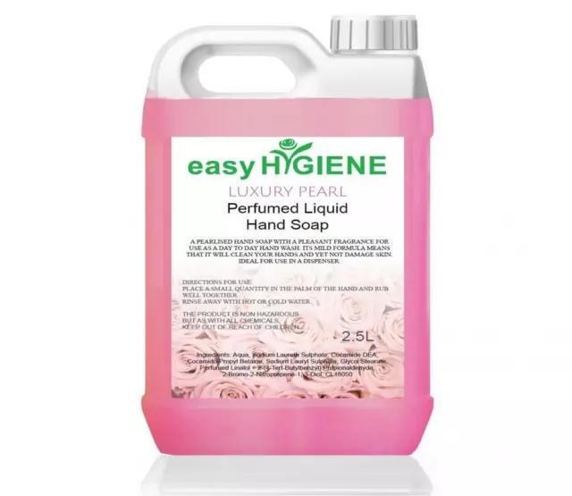 2.5L FLORAL PINK Perfumed Luxury Pearlised Liquid Pearl Hand Soap 2.5 Litre