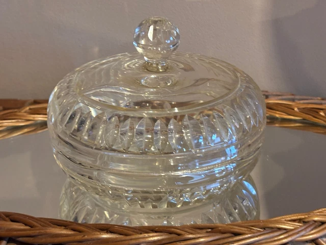 Bonbonnière Ancienne En Verre Legras - Motif Chien Caniche - Pot Couvert Vers 1900 - Asie