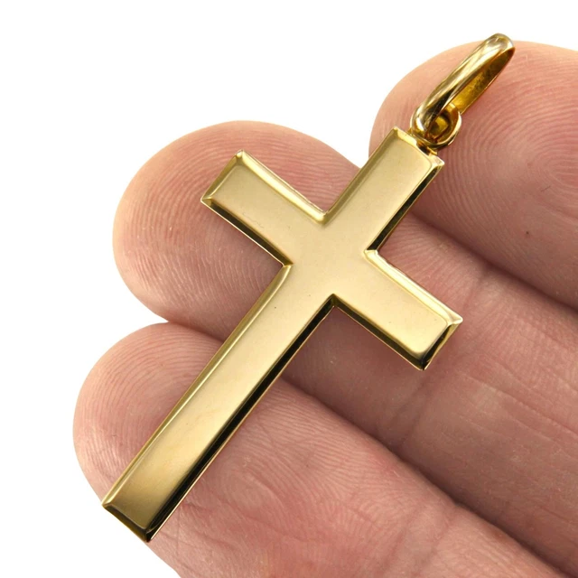 Pendentif Croix Crucifix Religieux – Or 14 Carats – Bijou FindingKing – Neuf