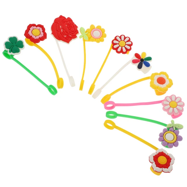 10 piezas adorable cubierta de tiras de dibujos animados cubierta de lavado patrón floral