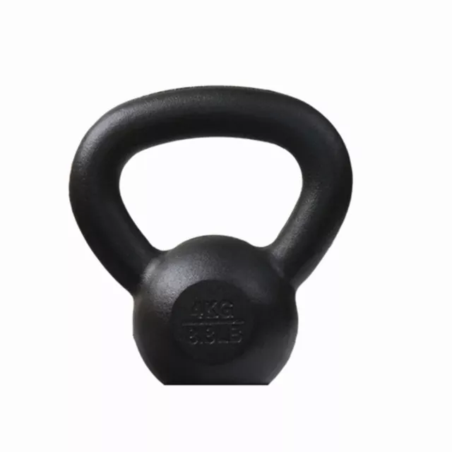 4kg Kettlebell Weights Cast Iron Powder Coated Kettle Bell Strength Training