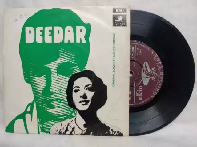 Deedar Vinyl Record Angel EP 45 Rpm Naushad 1966 Hindi Film Bollywood Indian VG+