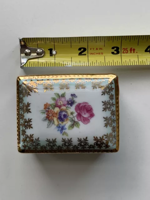 Vintage PM Martinroda East Germany Porcelain Hand Painted Trinket Box