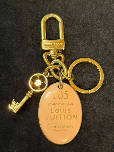 LOUIS VUITTON Key ring holder chain Bag charm AUTH Porto Cre Pampille Black  F/S