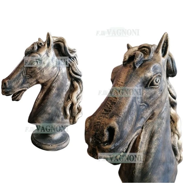 Trofeo a forma di testa di cavallo, massiccio, degli anni 70 - Roma