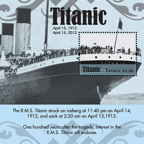 Tuvalu 2012 - 100th Anniversary RMS Titanic - Miniature Sheet - MNH