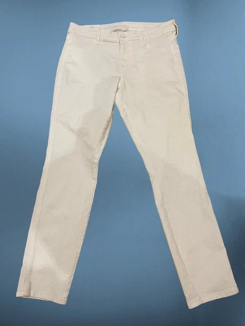 "Jeans denim skinny bianchi lunghezza caviglia HM taglia 32" vita (FE11)