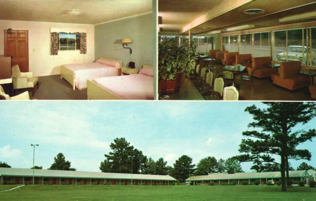 Vintage Postcard Pines Motel Restaurant US Highway 280 Opelika AL Alabama