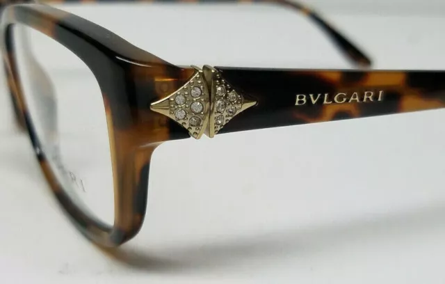 Bvlgari BV 4086 B 5243 Havana & Gold Womens Brille Eyeglasses Frames Size 52