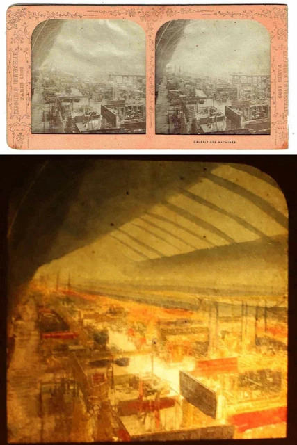 Polyoramic Stereoscopic View EXPO UNIVERSAL PARIS 1889 / GALLERY MACHINES
