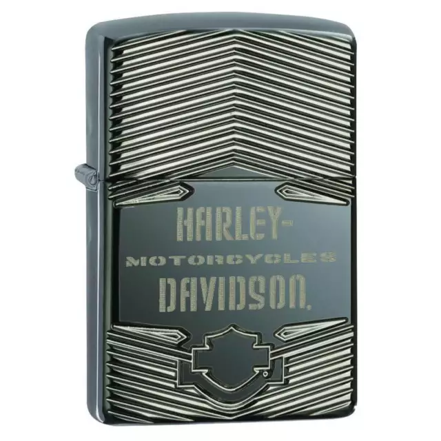 Zippo 29165 Harley-Davidson Black Ice Windproof Pocket Lighter