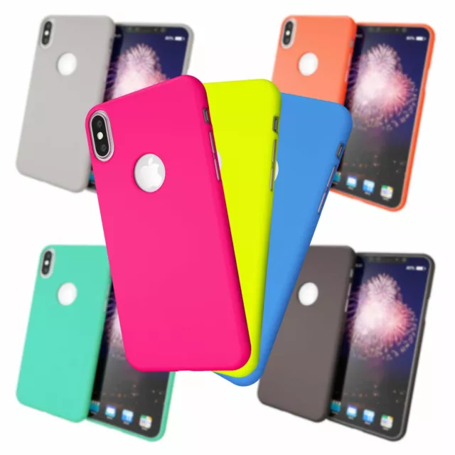 NALIA Neon Handy Hülle für iPhone X XS, Slim Schutz Cover Tasche TPU Bumper Case