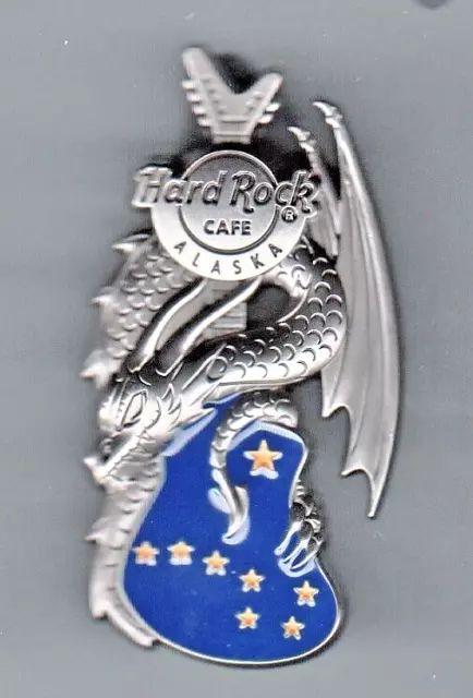 Hard Rock Cafe Pin: Alaska 3D Dragon Flag Guitar Series