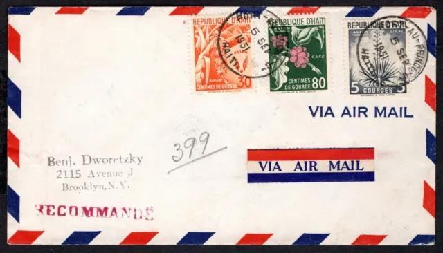 C52-C54 on Cover from Port-au-Prince to Brooklyn, New York