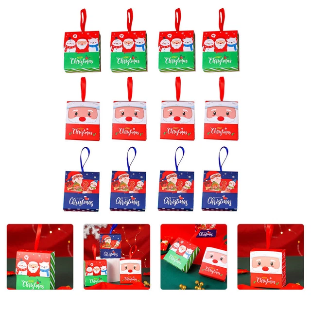 12 Pcs Boîtes De Bonbons De Noël Coffret Cadeau De Noël Coffrets Cadeaux Gâteau