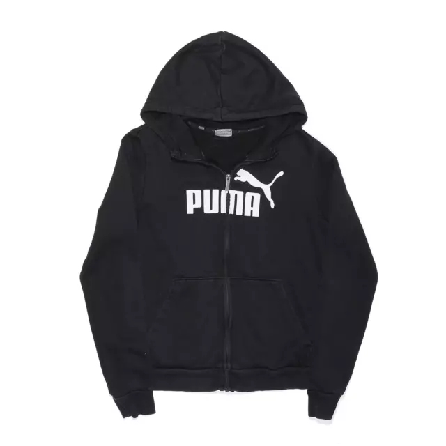 PUMA Womens Sports Black Full Zip Hoodie M