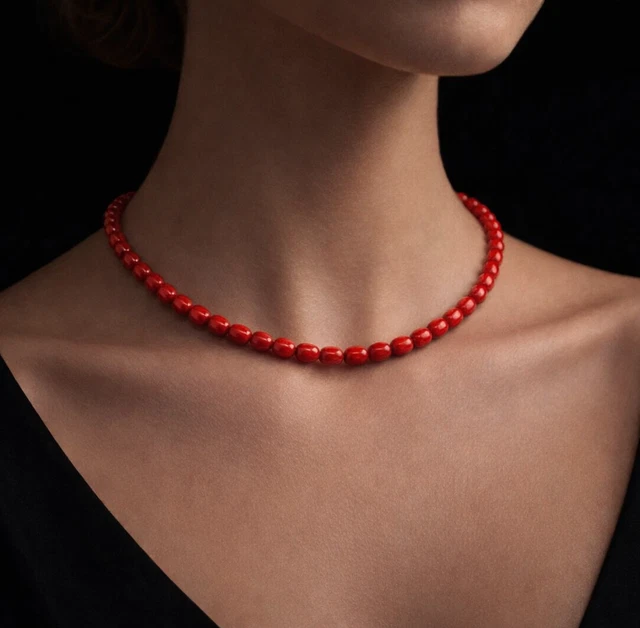 Corail Rouge Naturel Brut Vintage D'Italie - Branche 24 Carats - Gemme Non Traitée