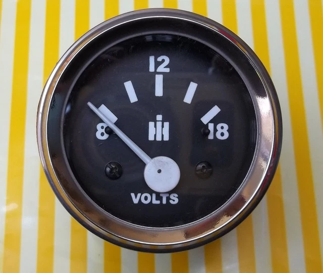 IH TRACTOR VOLT Gauge Voltmeter Typ VDO, 21/16"/52 mm, 12 V mit