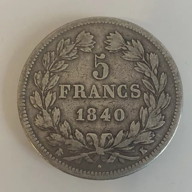 Pièces 5 Francs Louis Philippe I 1840 K