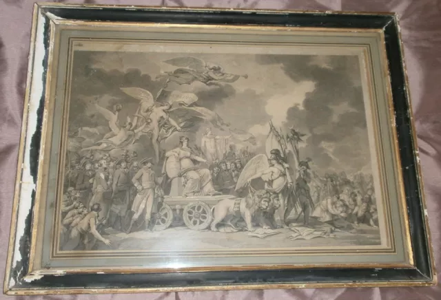 Napoléon Bonaparte - Rare gravure " Constitution de l' an VIII " - Usures
