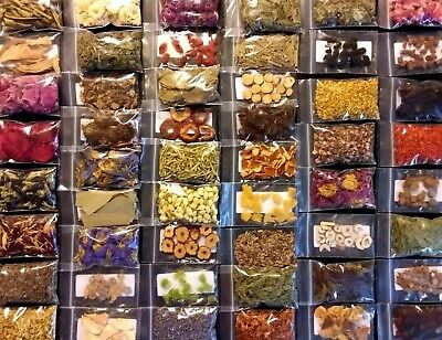 Apothecary Herb Kits - Choose 10-75 Samples of Dried Herbs Flowers Soaps Wicca