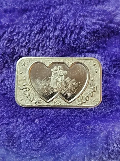 Vintage Silver Art Bars 1 troy oz .999  Mother Lode Mint First Love 1973