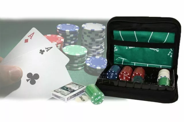 Set Poker Texas Hold'em Carte Poker Fiches Gioco Natalizio Giochi Di Natale