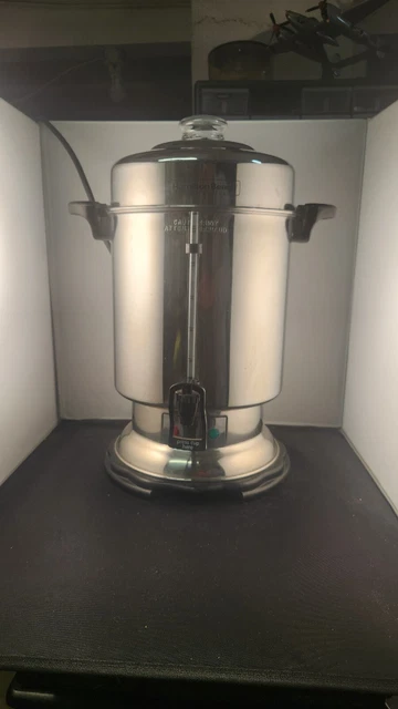 Hamilton Beach Commercial Stainless Steel Coffee Urn, 60 Cup, Model D50065 Used