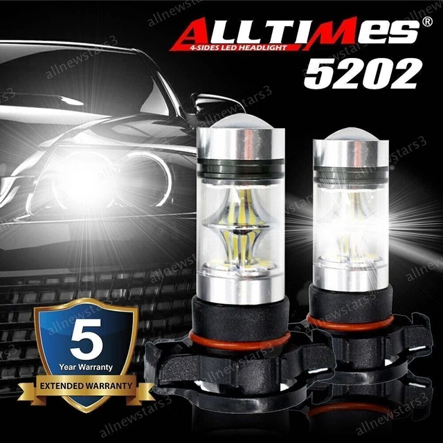 5202 LED Lights Fog Driving Bulbs for Chevy Silverado 1500 2007-2015 6000K New