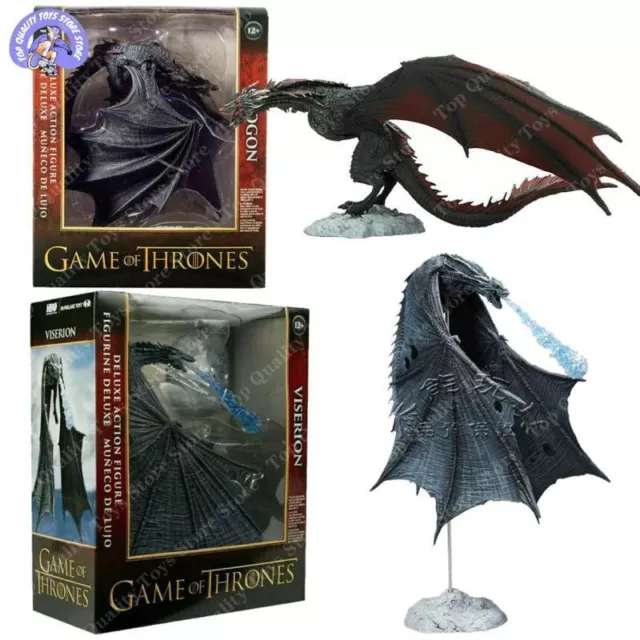 Game Of Thrones Frost Wyrm Viserion Black Dragon Movable Action Figure Model Toy