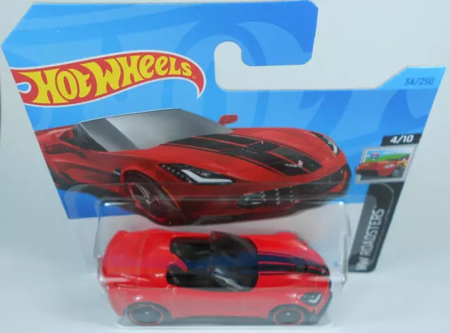 Hot Wheels Chevy Corvette C7 Z06 Convertible (red) sealed on short card #34/2023