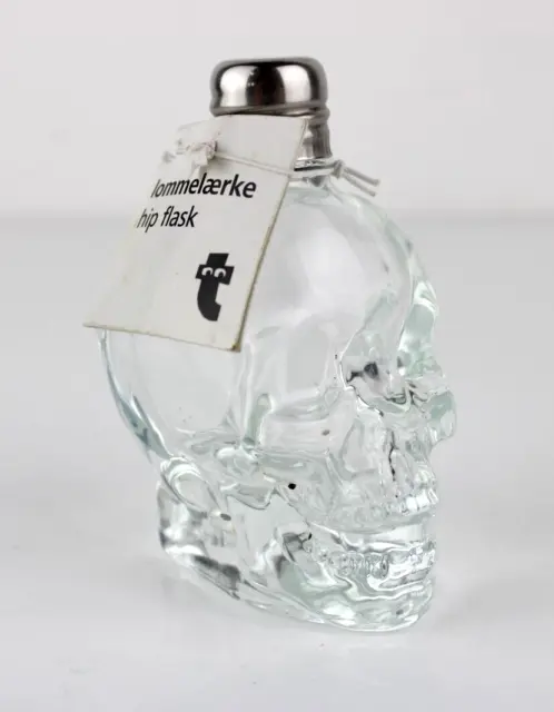 Piccola BOTTIGLIA vuota a forma di Teschio in vetro DECANTER per Whisky Room