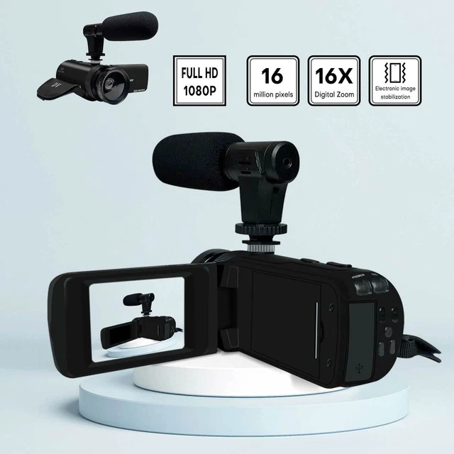16X Zoom Digital Video Camera HD Youtube Anti-shake Camcorder with Microphone