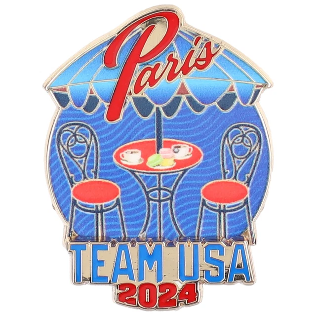 TEAM USA PARIS 2024 Summer Olympics Cafe Lapel Pin 14.99 PicClick