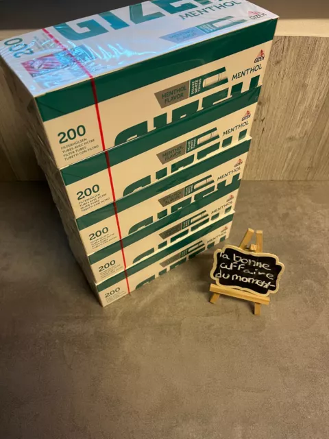 1000 TUBES Menthol  - Cigarettes avec Filtre - 5 Boîtes de 200 Tubes