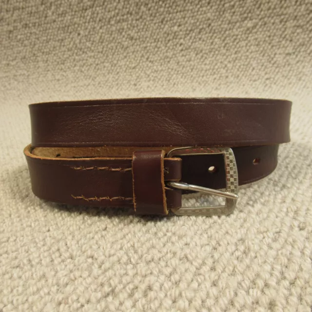 Cintura Pelle 38 95 Marrone Solido Skinny Vintage 7115
