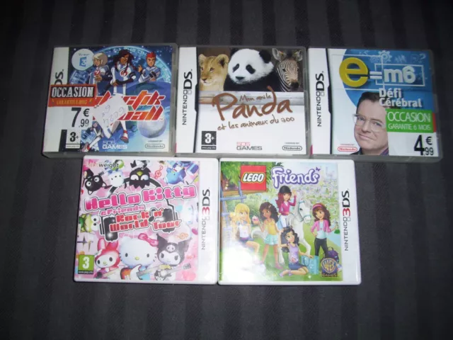 Lot de 5 jeux Nintendo DS et 3DS