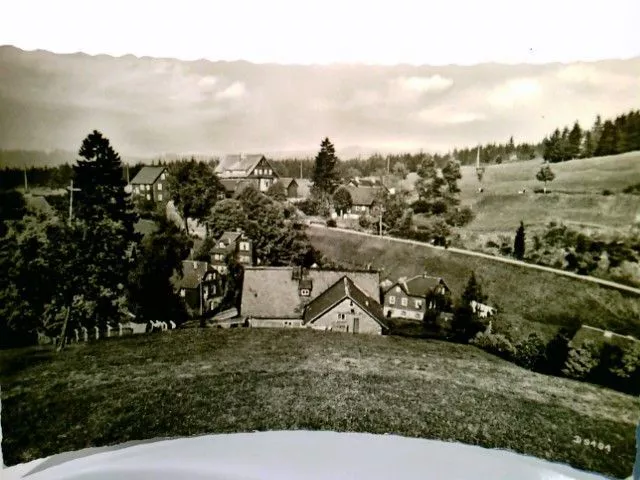 Limbach im Thüringer Wald. Alte AK s/w. ungel. 1959. Panoramablick über den Ort