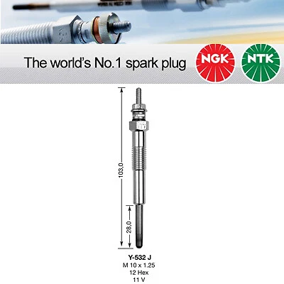 NGK Y-532J / Y532J / 7782 Spina incandescente rivestita confezione da 2