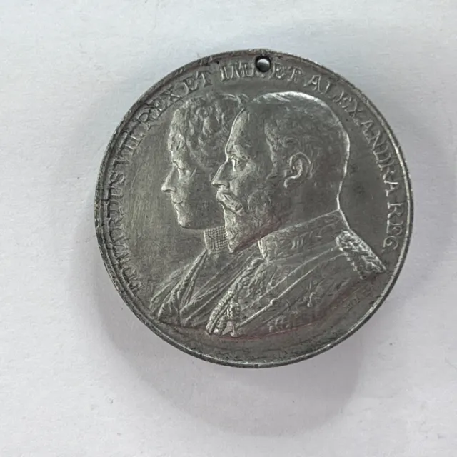 1902 King Edward VII Coronation Medal Burnley Issue 39mm diameter