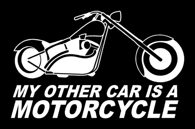 My Other Car Is A Motocycle Window Decal Sticker Biker